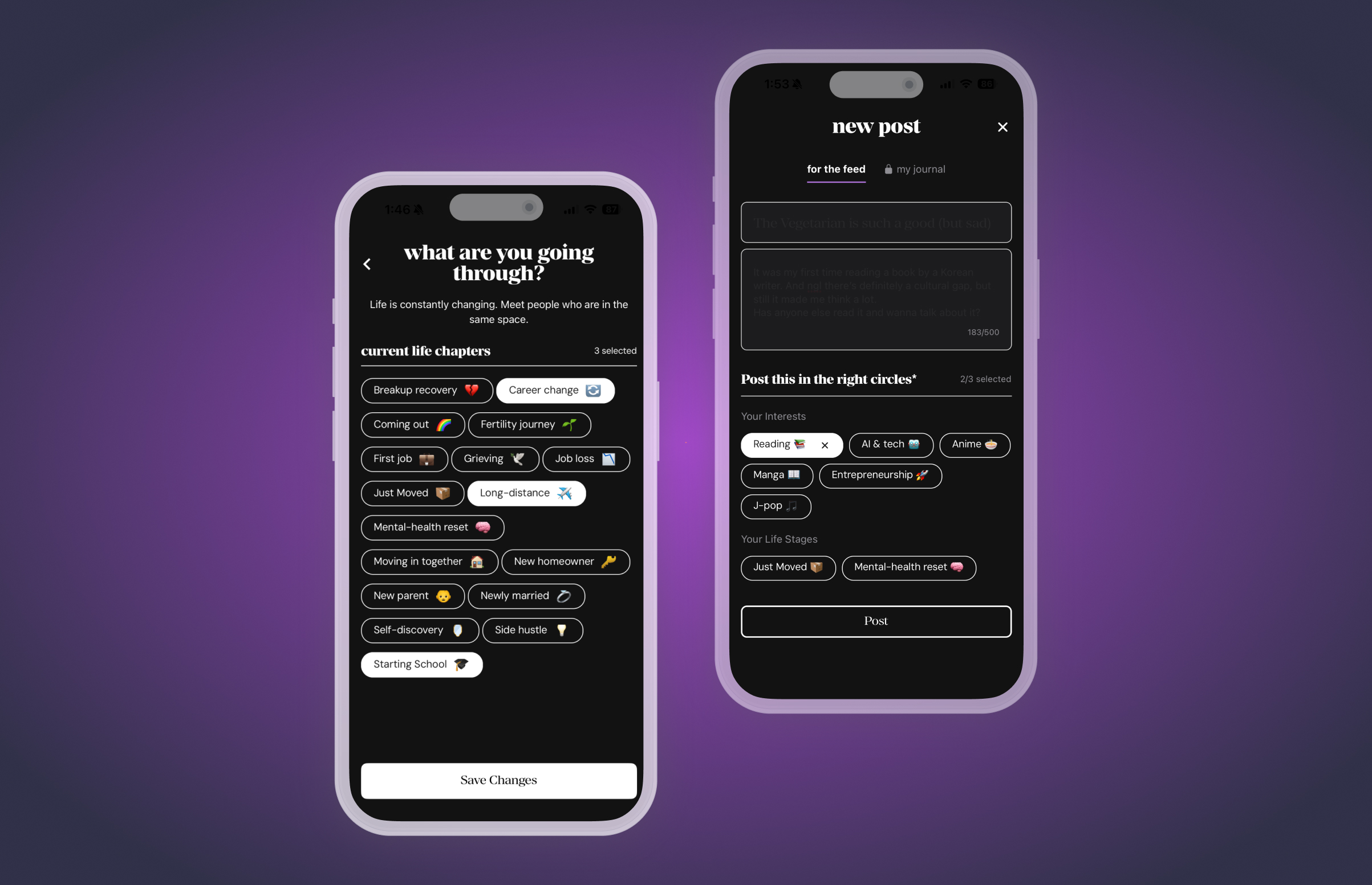 Introvrs mobile app interface displaying meaningful conversation features, user profiles, and connection tools designed specifically for introverts